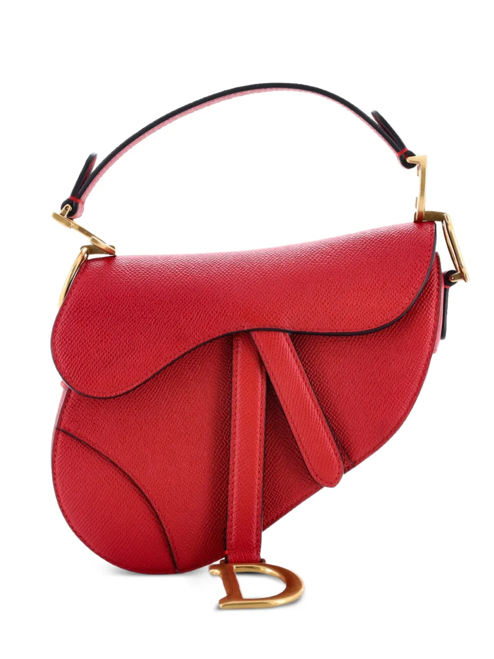 Christian Dior Pre-Owned Saddle Handbag Leather Mini shoulder bag - Rosso