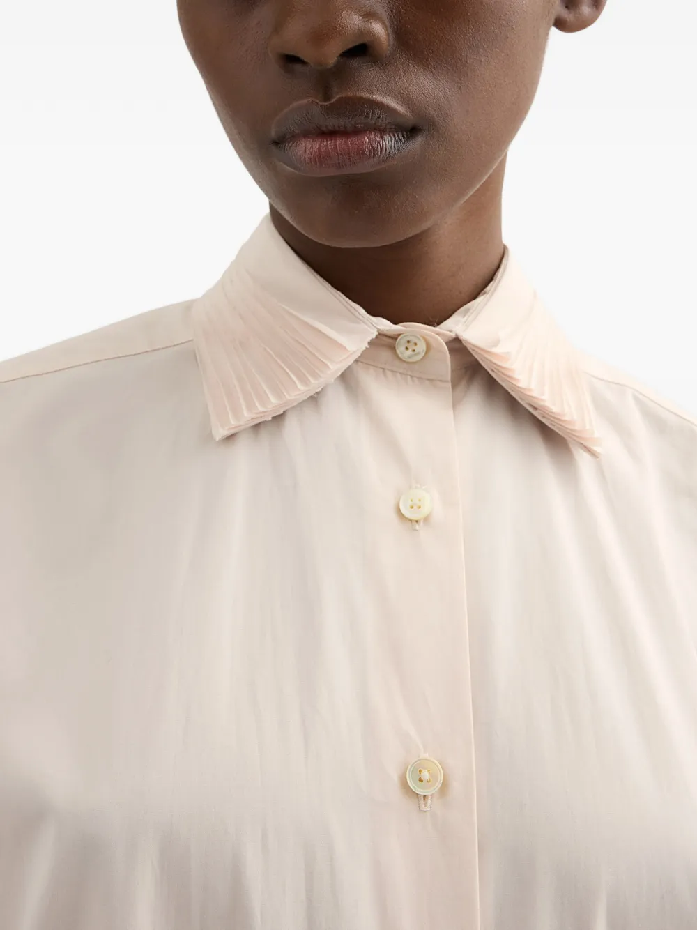 Jil Sander Geplooide lichtgewicht midi-blousejurk Roze