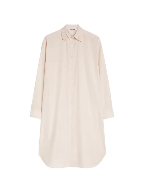 Jil Sander pleated lightweight midi shirt dress