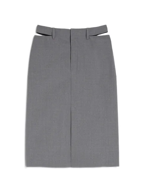 Jil Sander cut-out slit midi skirt