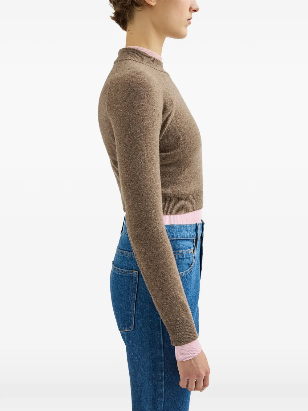  Jil Sander Pull Crop - Marron 