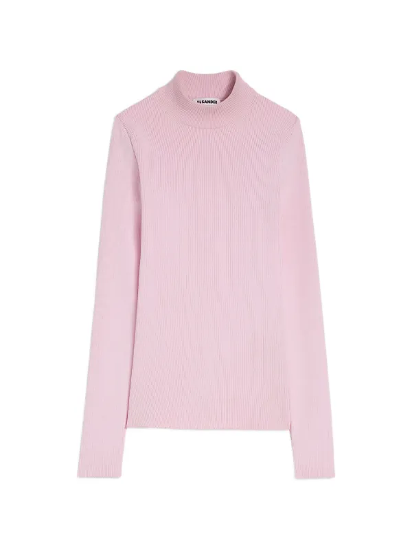   モックネックニット ピンク M Jil Sander モックネック セーター | ピンク | FARFETCH JP