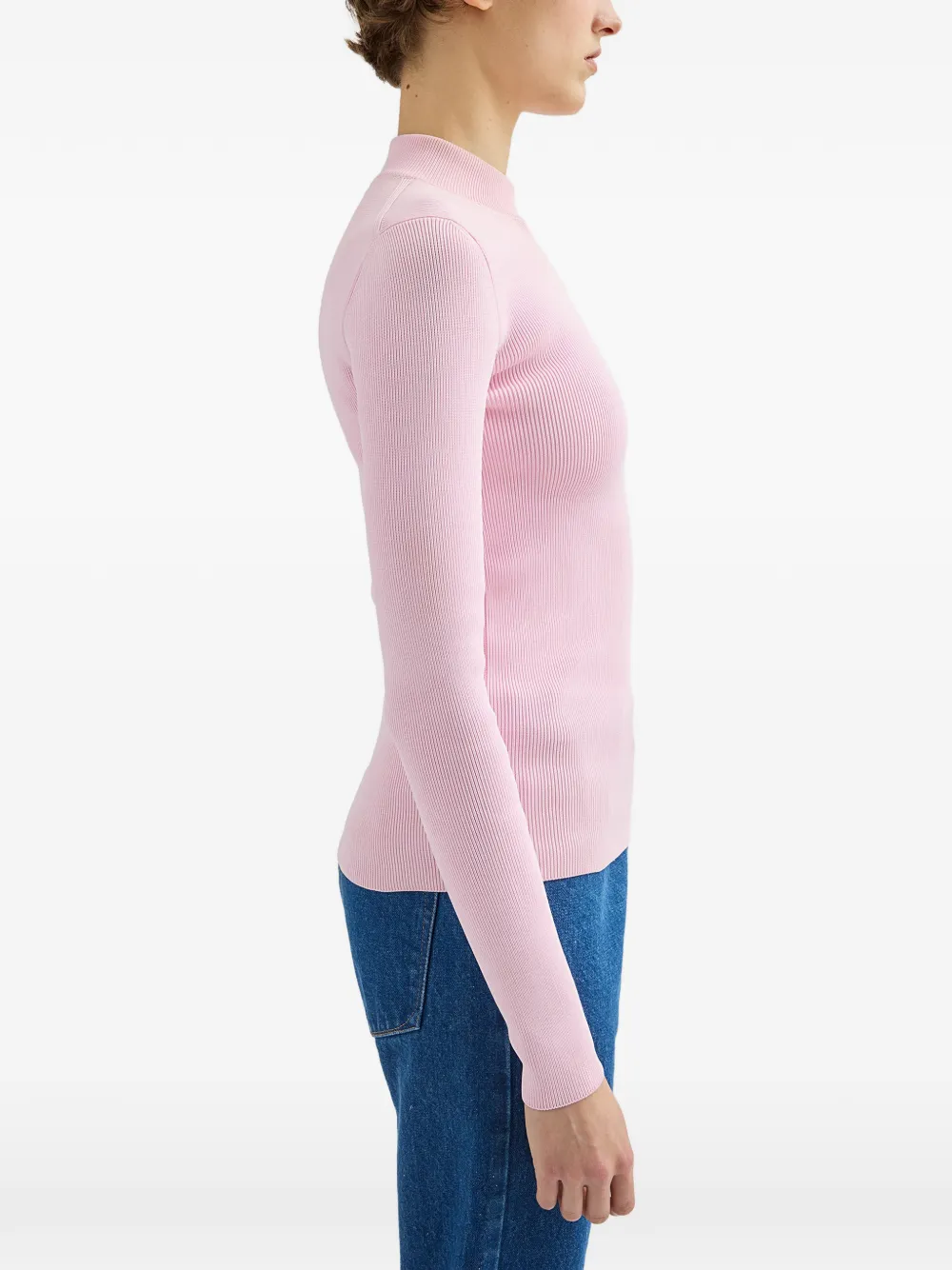  Jil Sander Mock-neck Sweater - Pink 