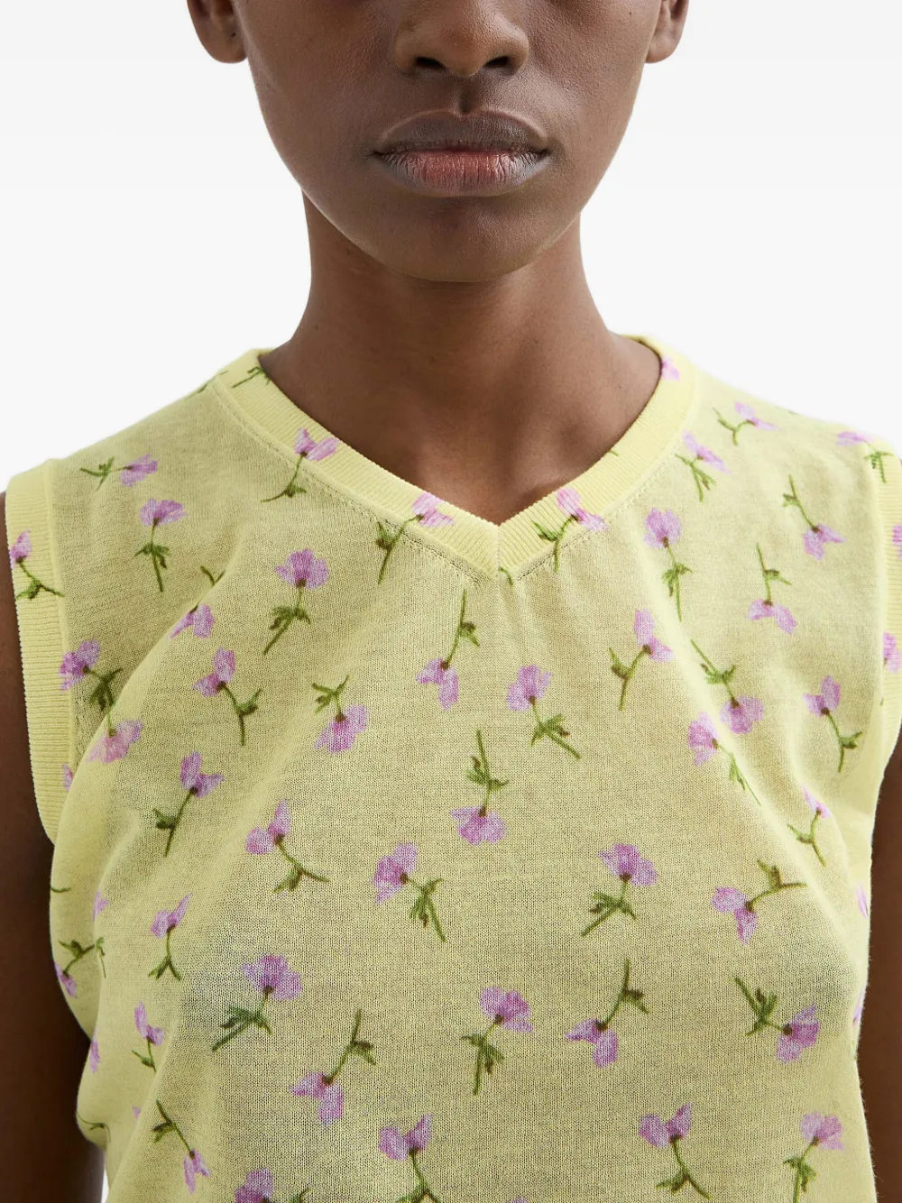  Jil Sander Printed Vest - Yellow 