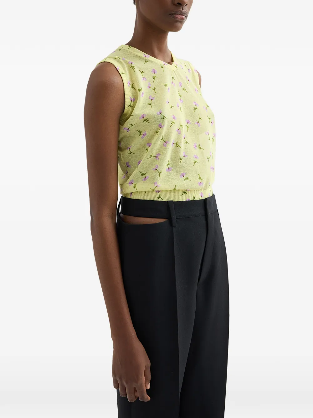  Jil Sander Printed Vest - Yellow 