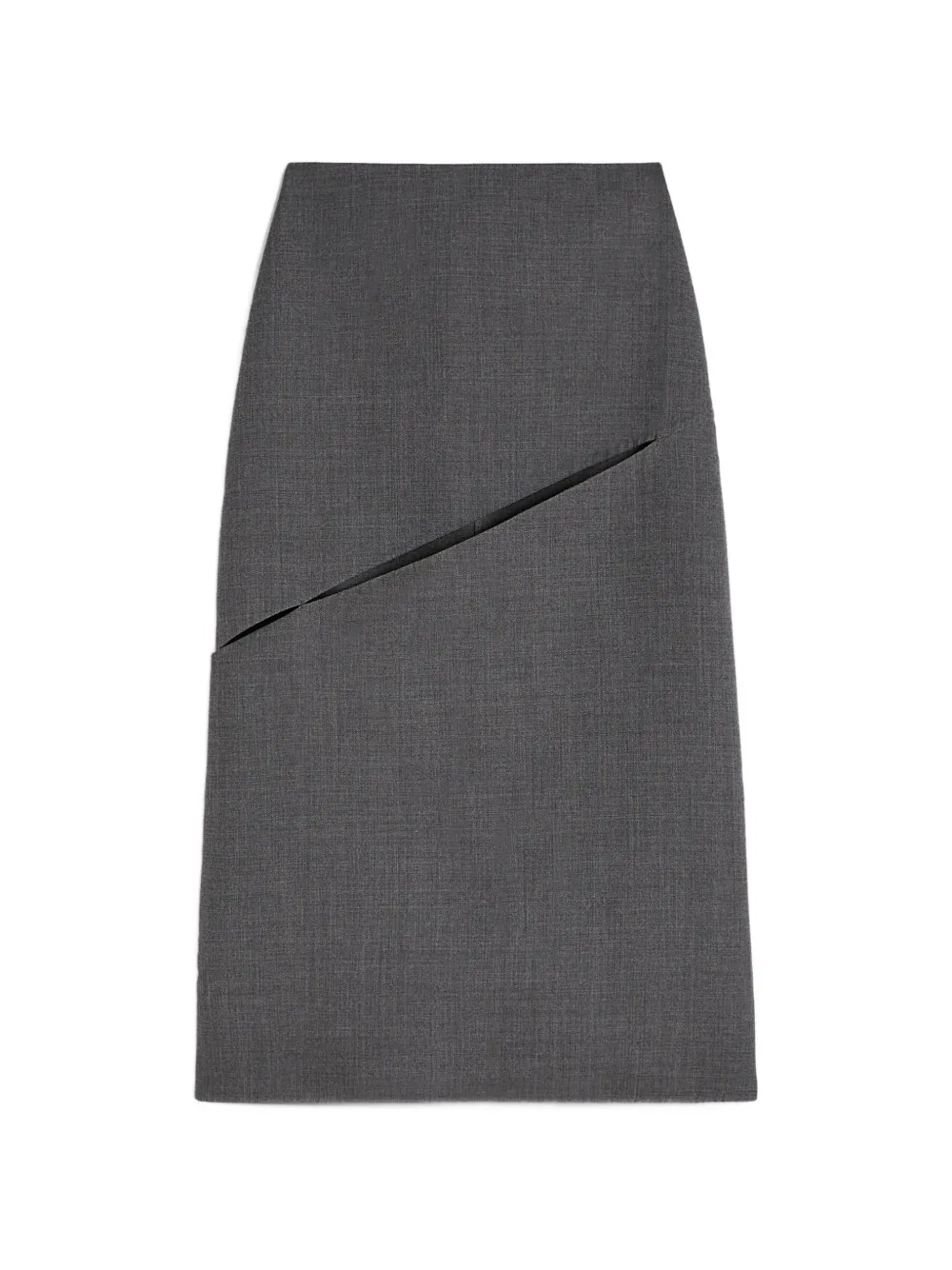 Jil Sander twill pencil skirt - Grigio