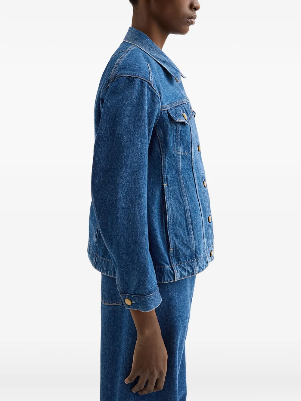  Jil Sander Button Denim Jacket - Blue 