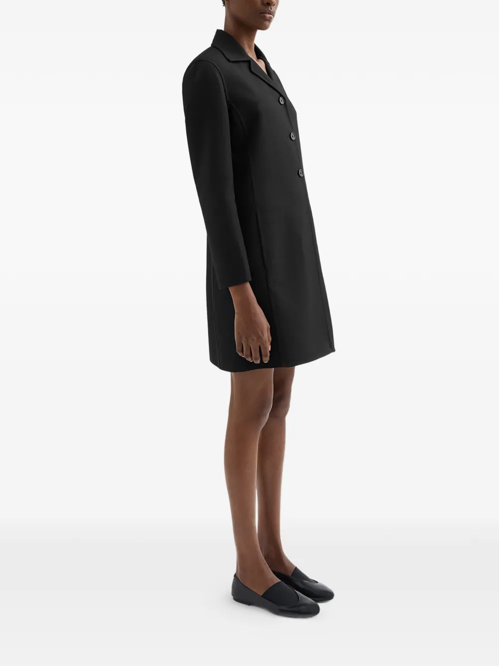  Jil Sander Abrigo Con Botones - Negro 
