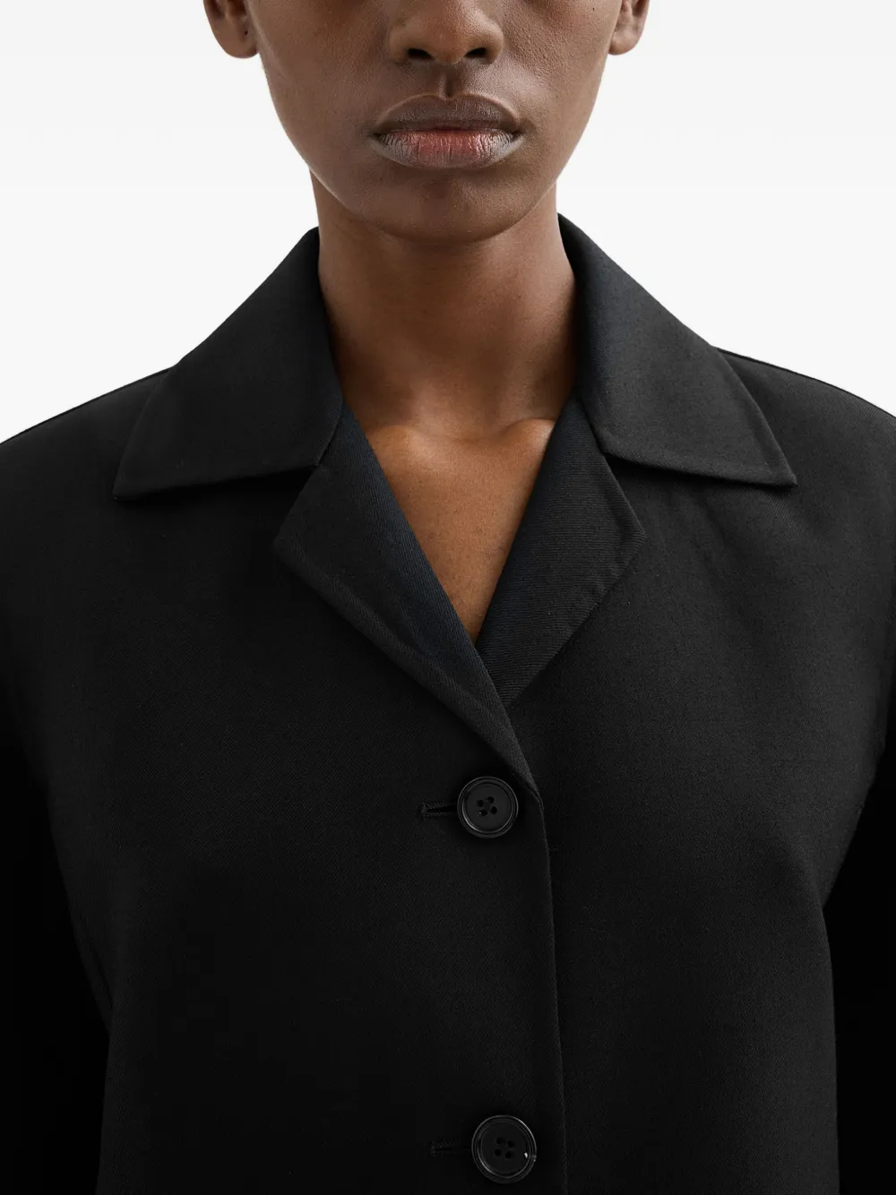  Jil Sander Abrigo Con Botones - Negro 