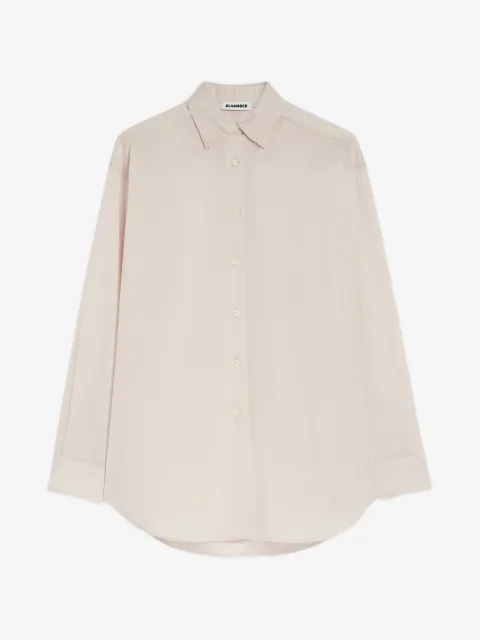 Jil Sander cotton muslin shirt with multi-layered collar