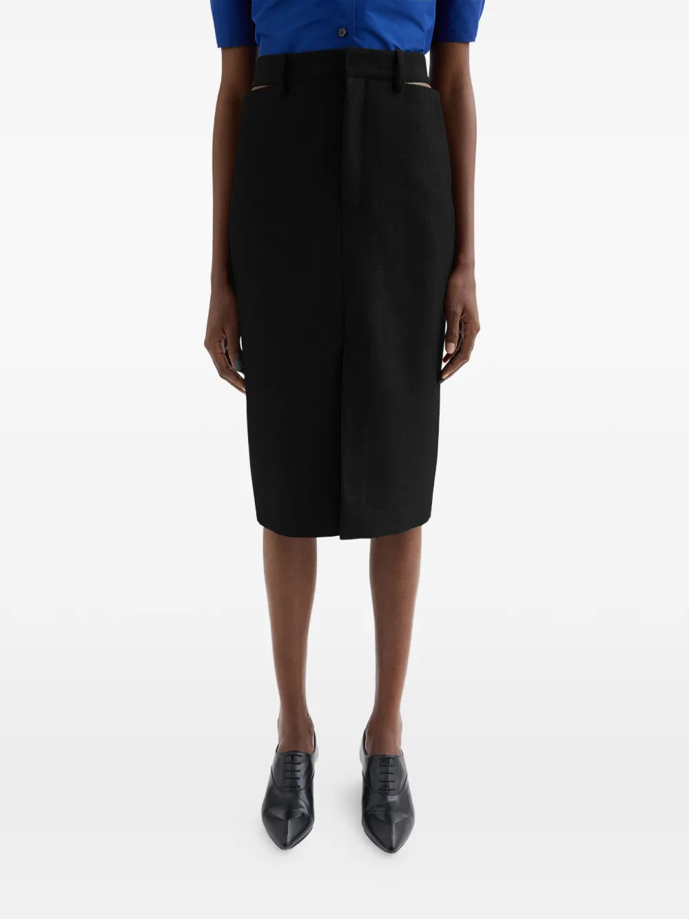 Jil Sander Uitgesneden midi-rok Zwart