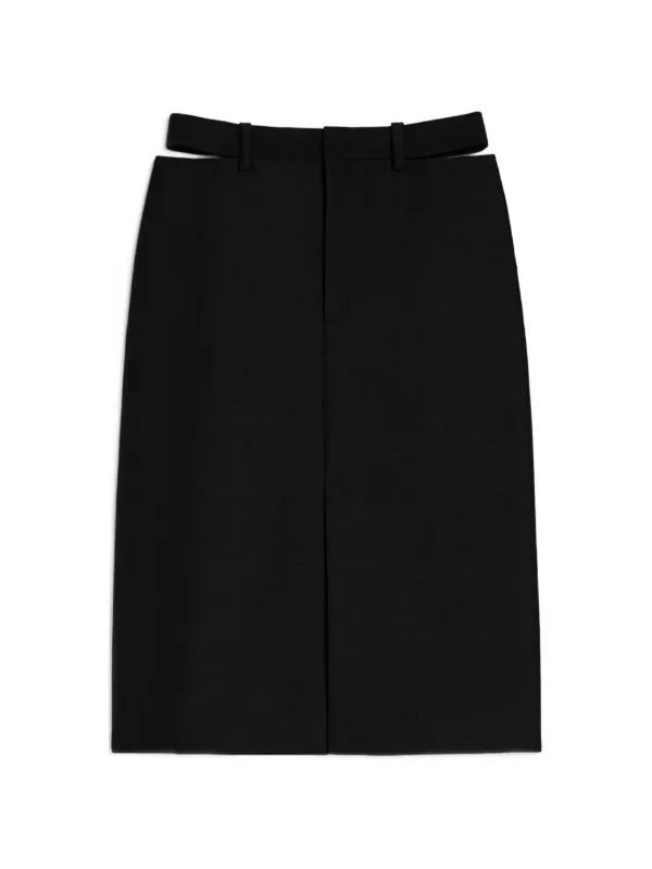 Jil Sander Wool Blend Skirt in Black