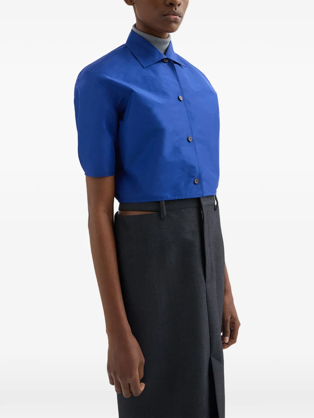Jil Sander Cropped blouse Blauw
