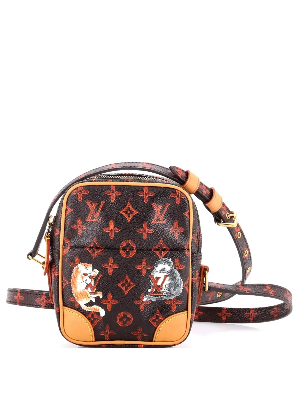 Louis Vuitton Pre-Owned Paname Bag Limited Edition Grace Coddington Catogram Canvas PM crossbody bag - Marrone