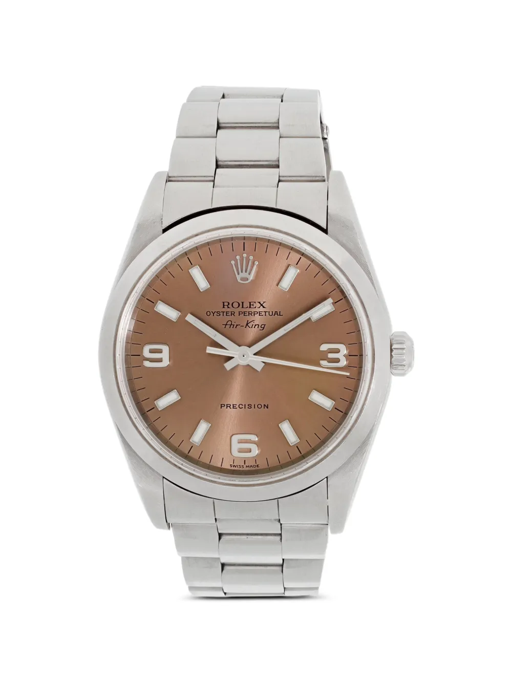 Rolex salmon air king 34mm watch - Marrone