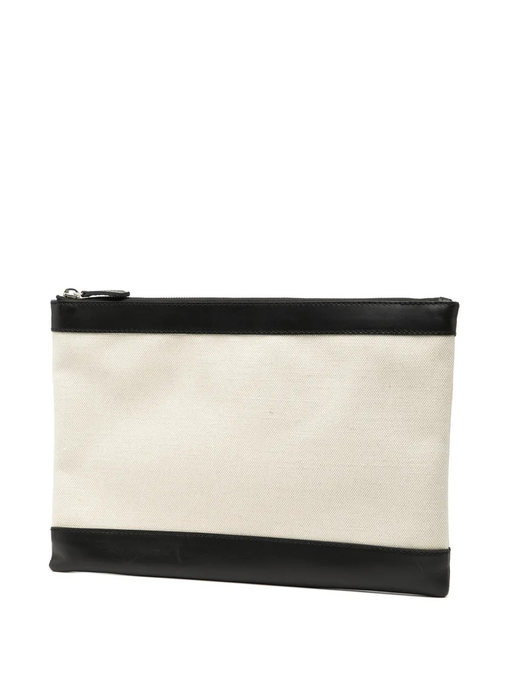 2017 M Canvas Navy Clip Clutch Bag