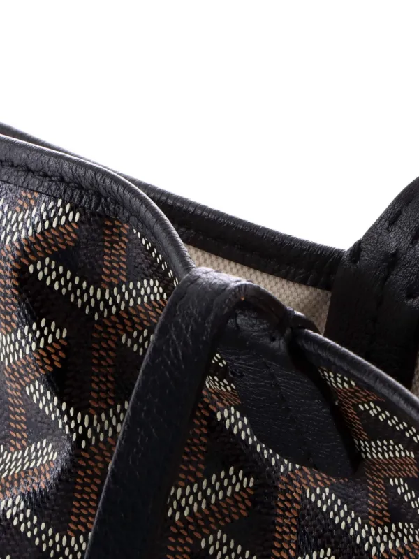 Goyard Pre-Owned Saint Louis Coated Canvas GM Tote Bag | Black