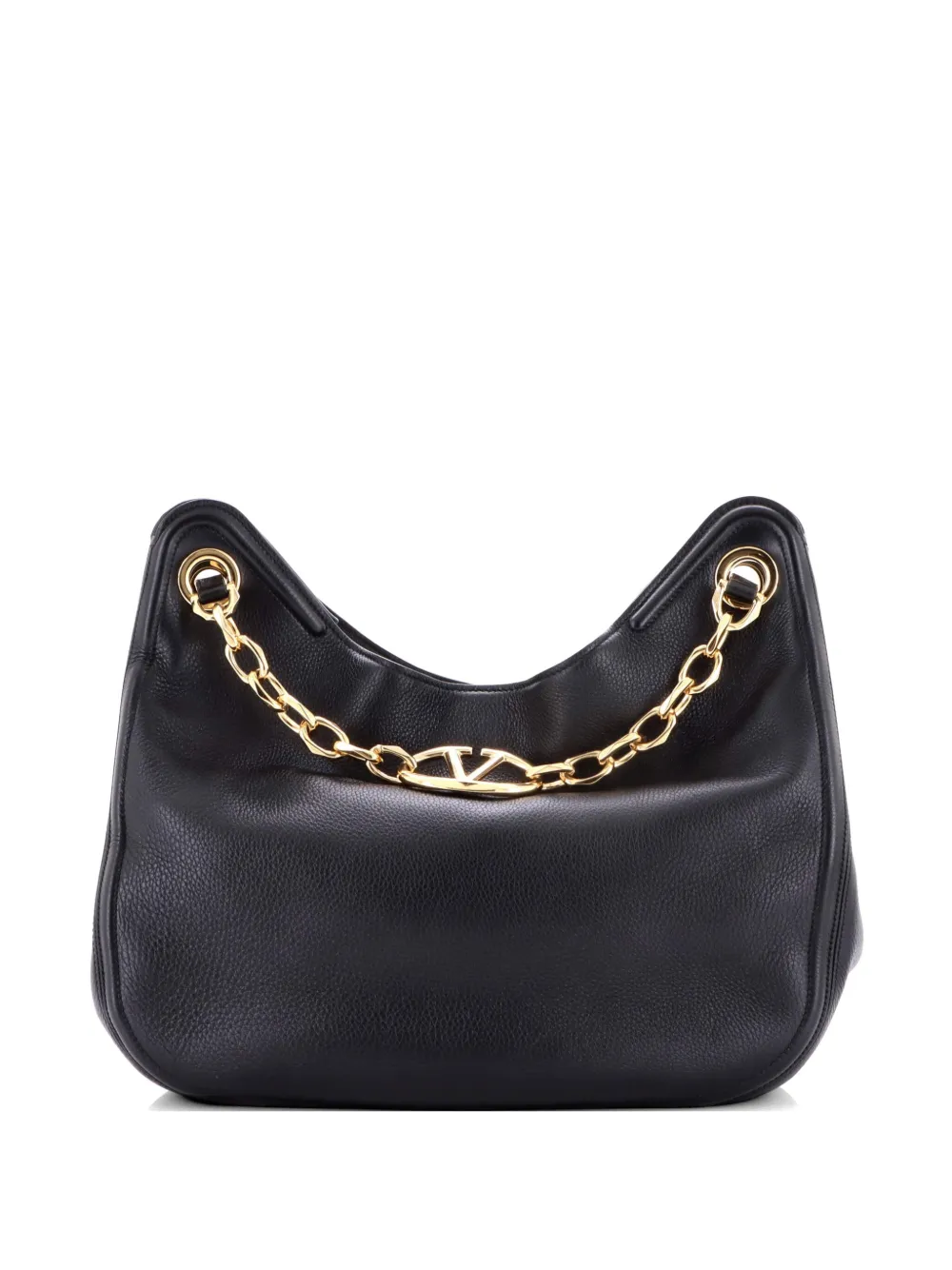 Valentino Garavani Pre-Owned VLogo Moon Leather Medium tote bag - Nero