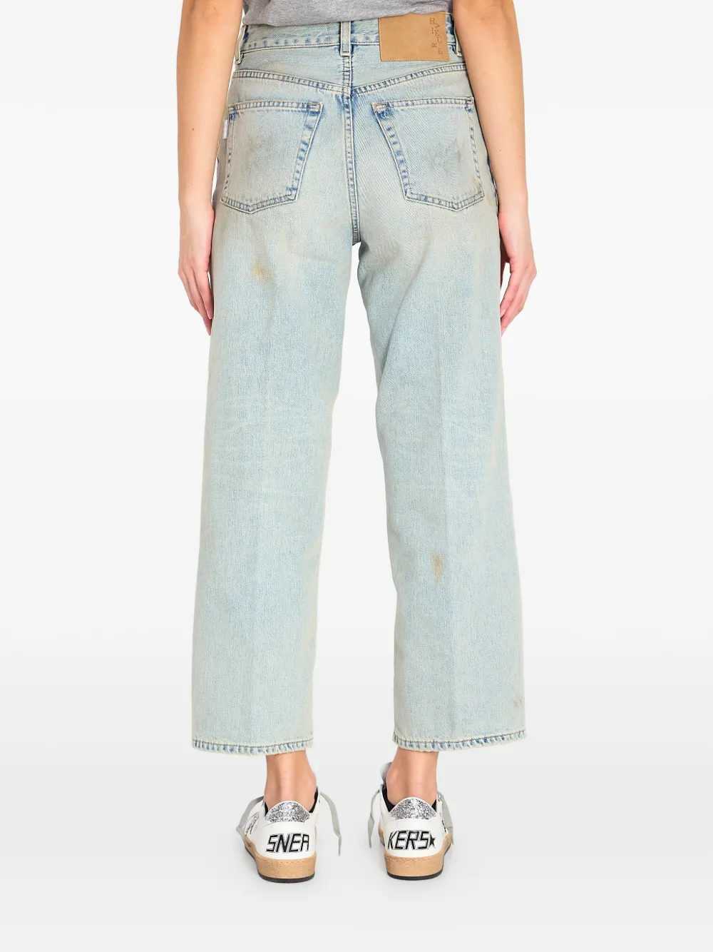 Haikure Betty Soft Stain Sky denim jeans met vlekken Blauw