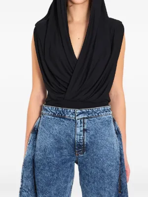 Alaïa リブ ボディスーツ | ブラック | FARFETCH JP