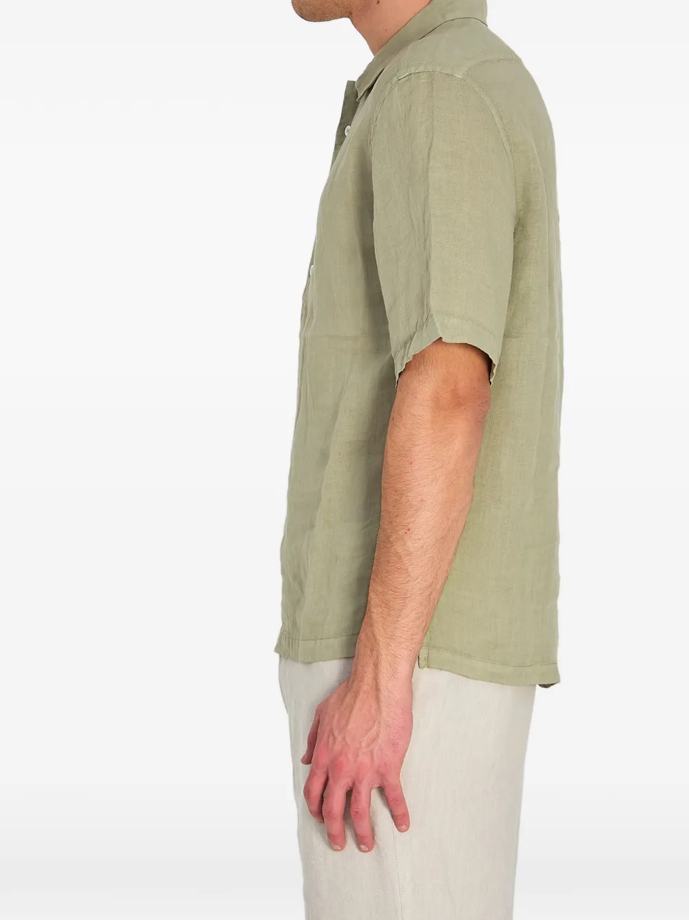 Barena Linnen poloshirt Groen