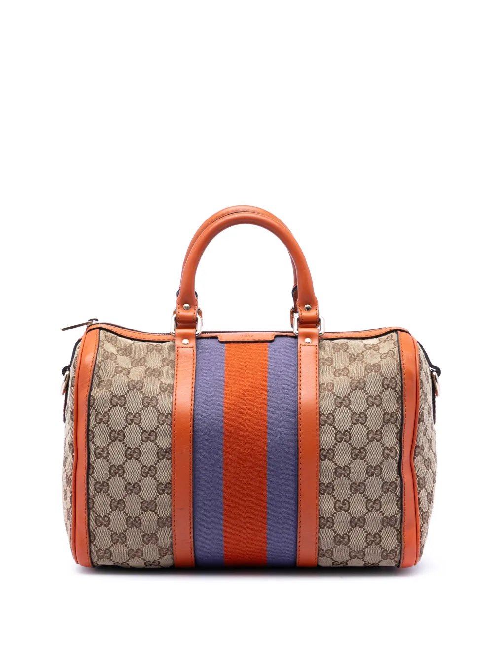 Gucci Pre-Owned 2016-2026 Medium GG Canvas Web Joy Boston Bag satchel - Marrone