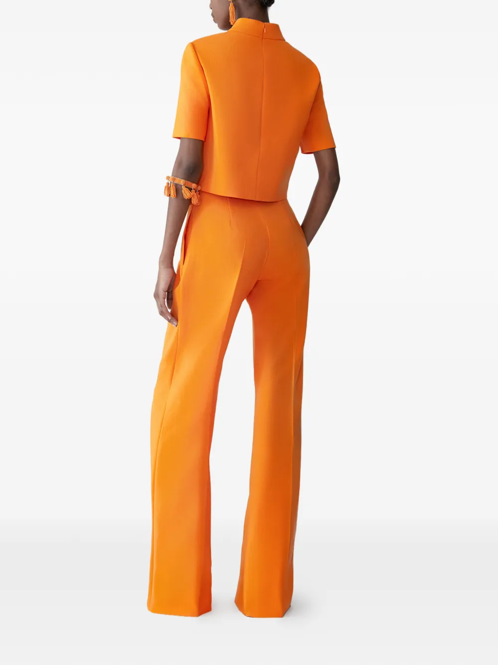 Carolina Herrera Diane broek met wijde pijpen Oranje