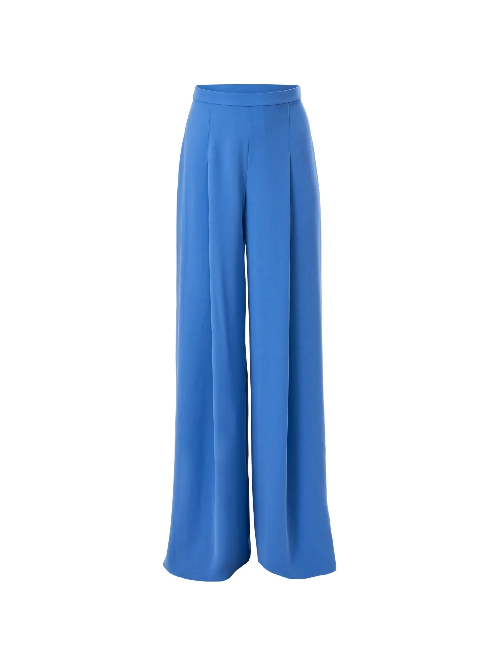 Carolina Herrera high-waist pleated wide-leg pants - Blu