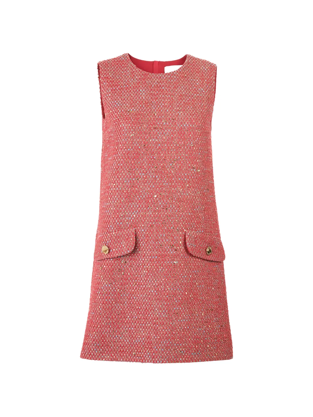 Carolina Herrera lurex tweed mini dress - Rosso