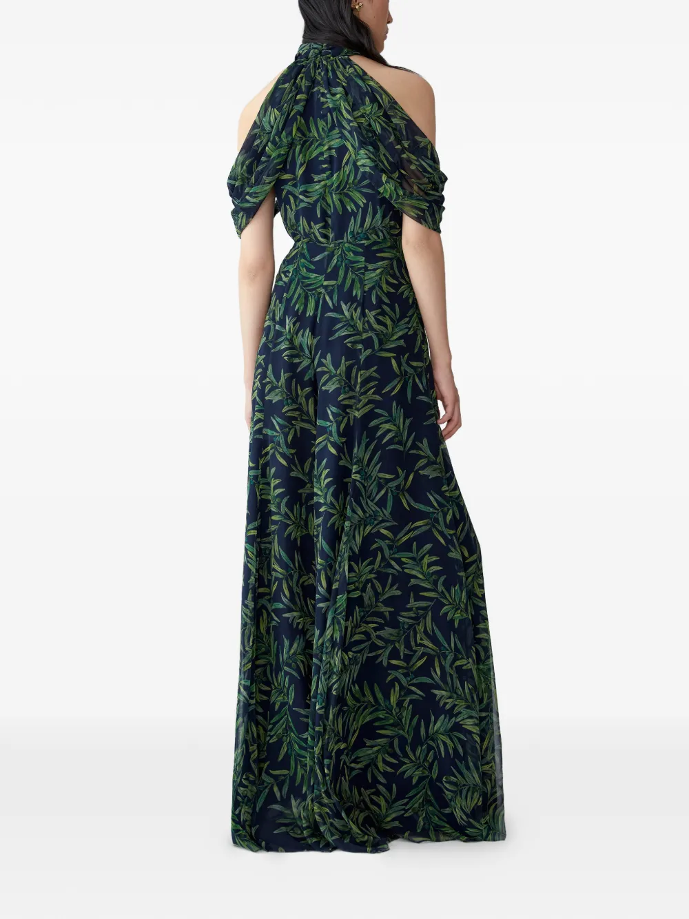Carolina Herrera Iris broek met wijde pijpen en print Blauw