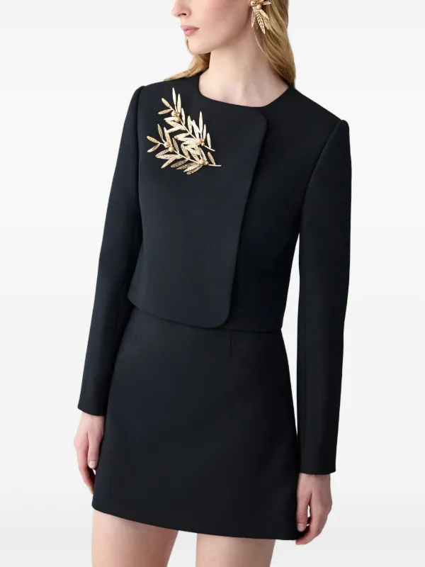 Carolina Herrera クロップド ダブルジャケット | ブラック | FARFETCH JP
