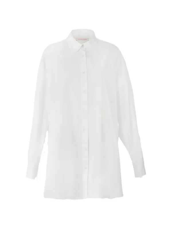 Carolina Herrera Oversized Tie-front Shirt in White