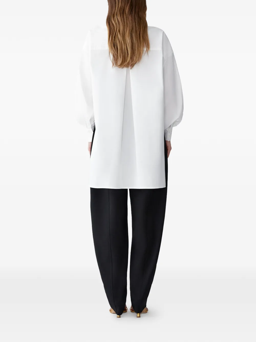 Carolina Herrera Oversized blouse met gestrikte voorkant Wit