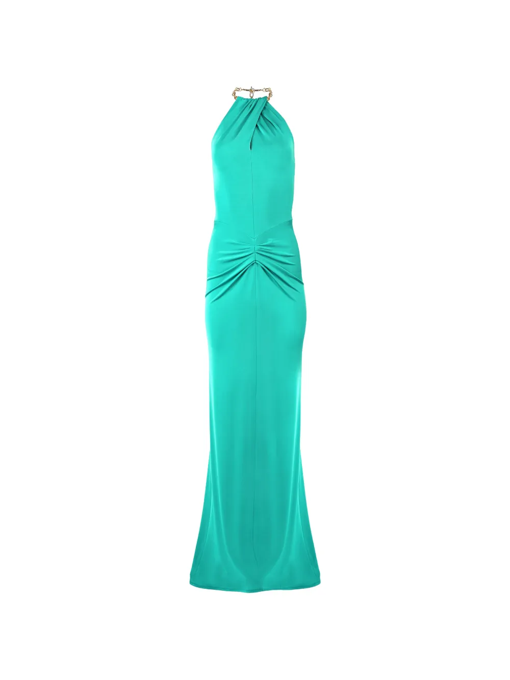 Carolina Herrera halterneck draped gown - Verde