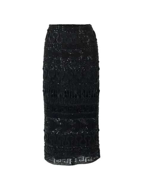 Carolina Herrera falda midi de tul con bordados