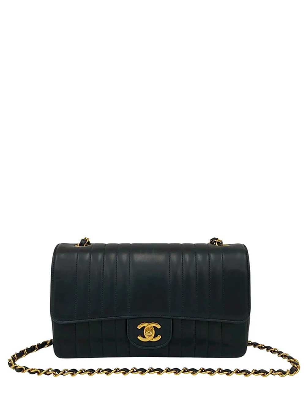 CHANEL Pre-Owned Borsa a tracolla Mademoiselle CC in pelle di agnello trapuntata con battente 1991-1994 - Blu