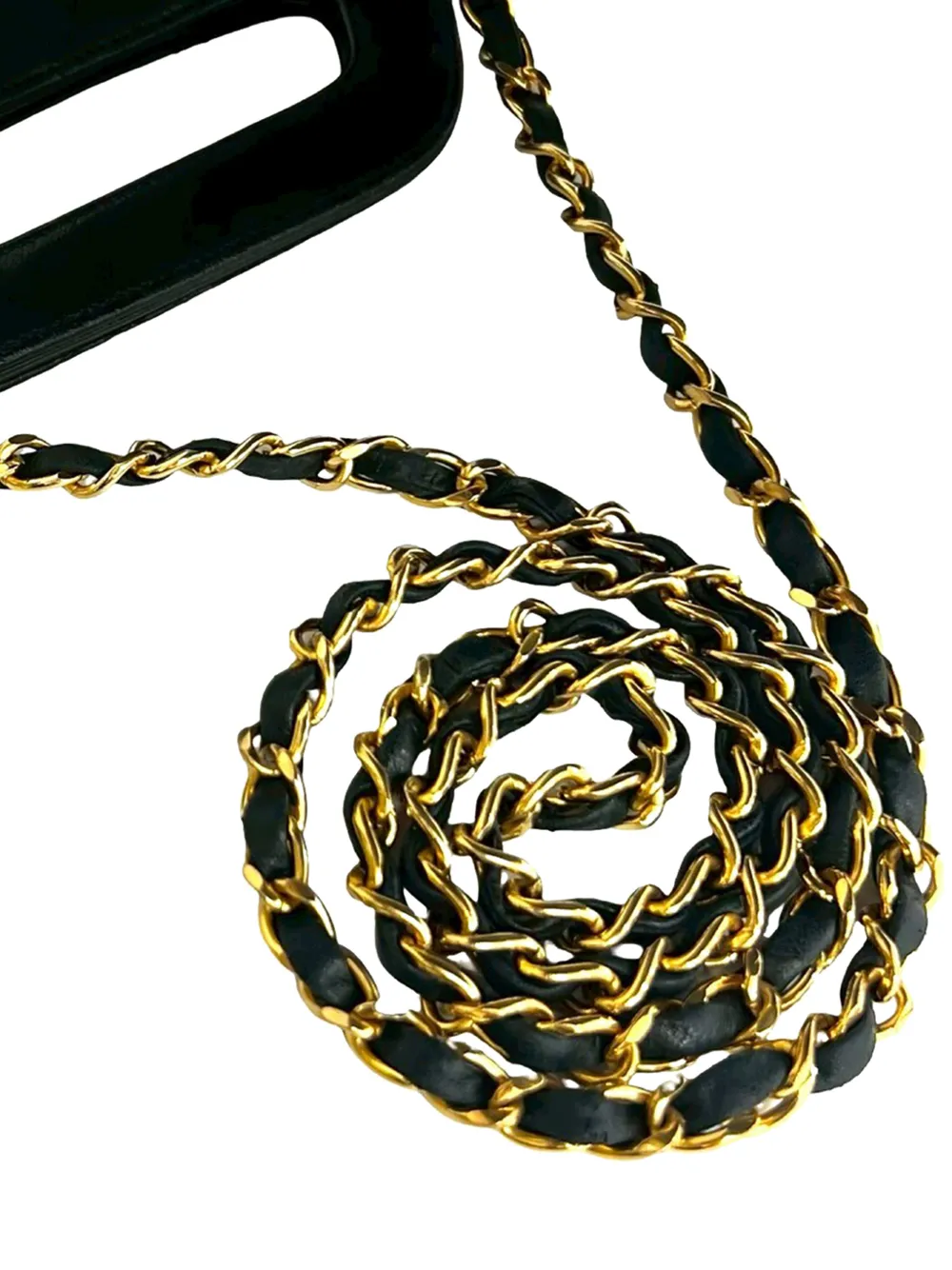  Chanel Pre-owned Borsa A Tracolla Cc Tonda In Pelle Di Agnello Trapuntata Con Manico 1989-1991 - Nero 