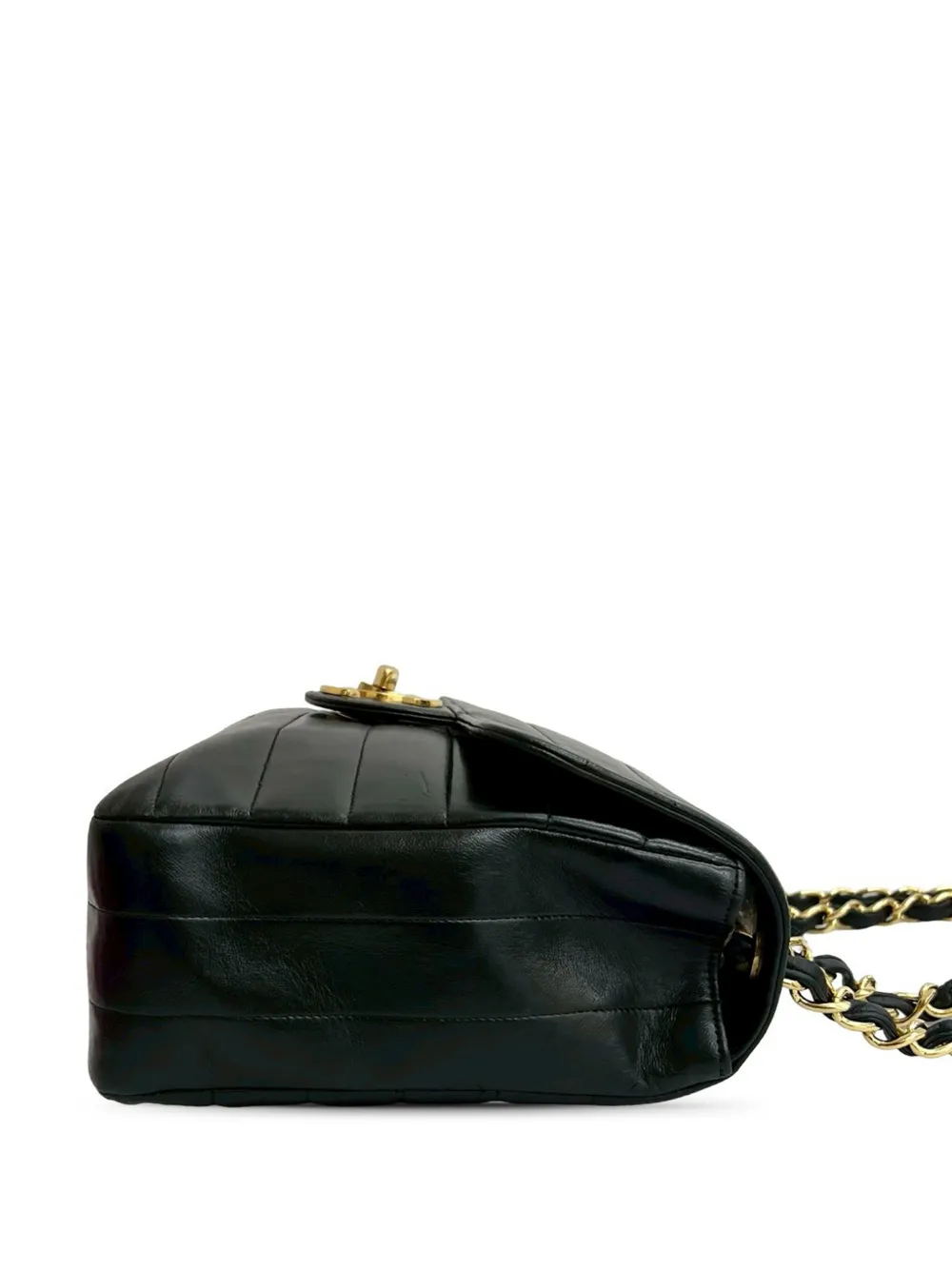1994-1996 Jumbo Cc Horizontal Quilted Lambskin Flap Shoulder Bag