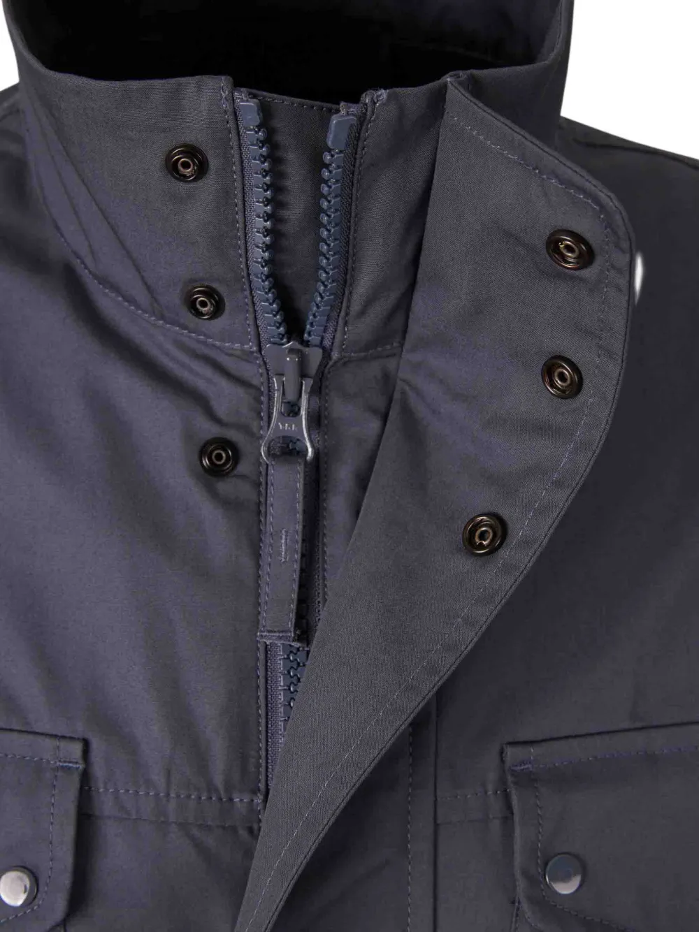 Stone Island Jack met klepzak en knopen Blauw