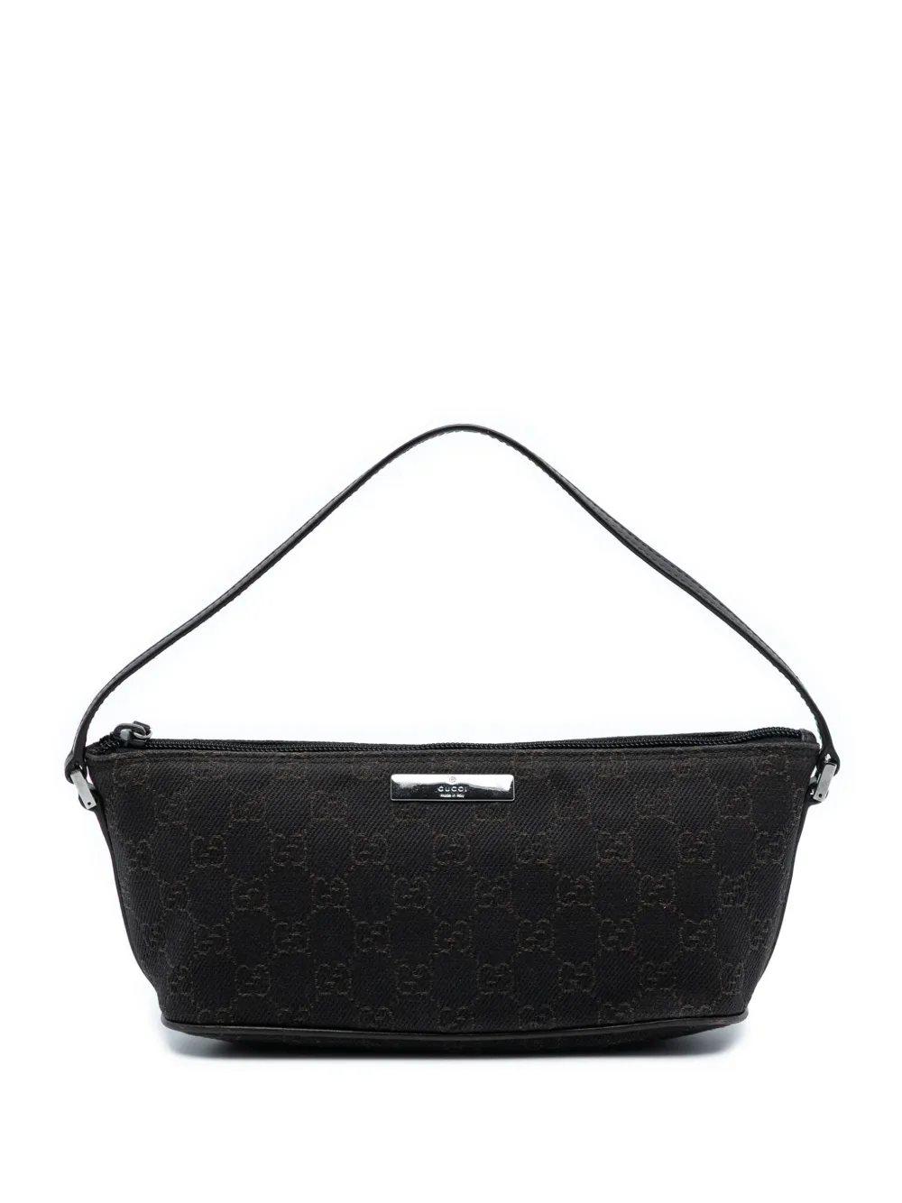 Gucci Pre-Owned 2000-2015 GG Denim Boat shoulder bag - Marrone