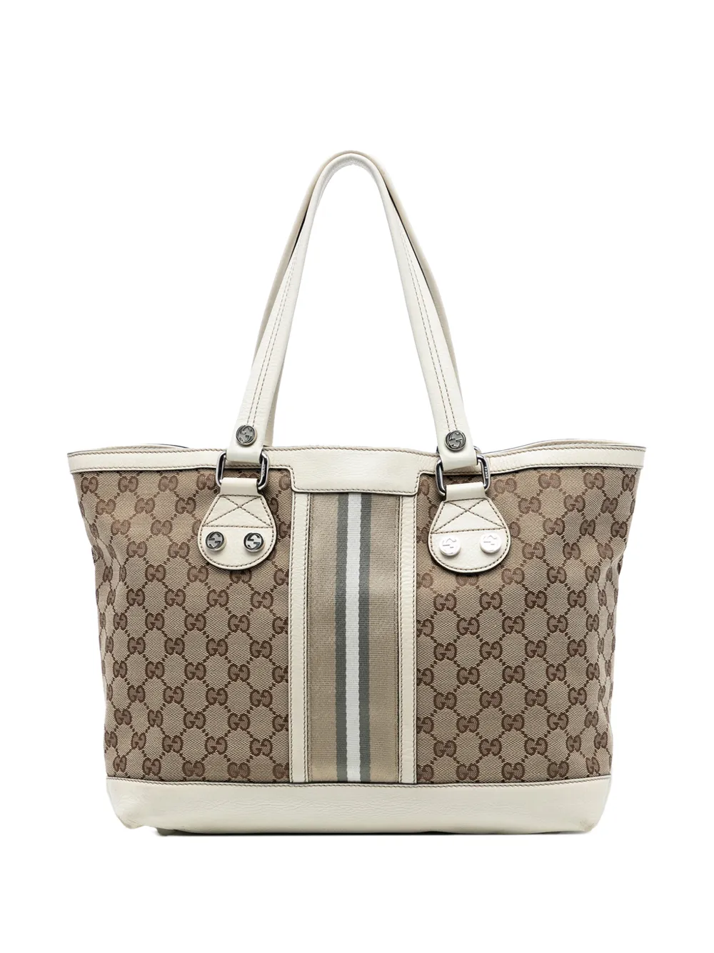 Gucci Pre-Owned 2016-2026 GG Canvas Web Sunset tote bag - Marrone