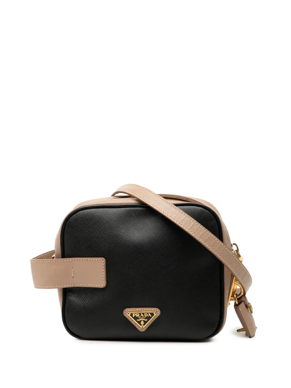 Prada Pre-Owned 2013-2026 Mini Bicolor Saffiano Lux satchel - Marrone