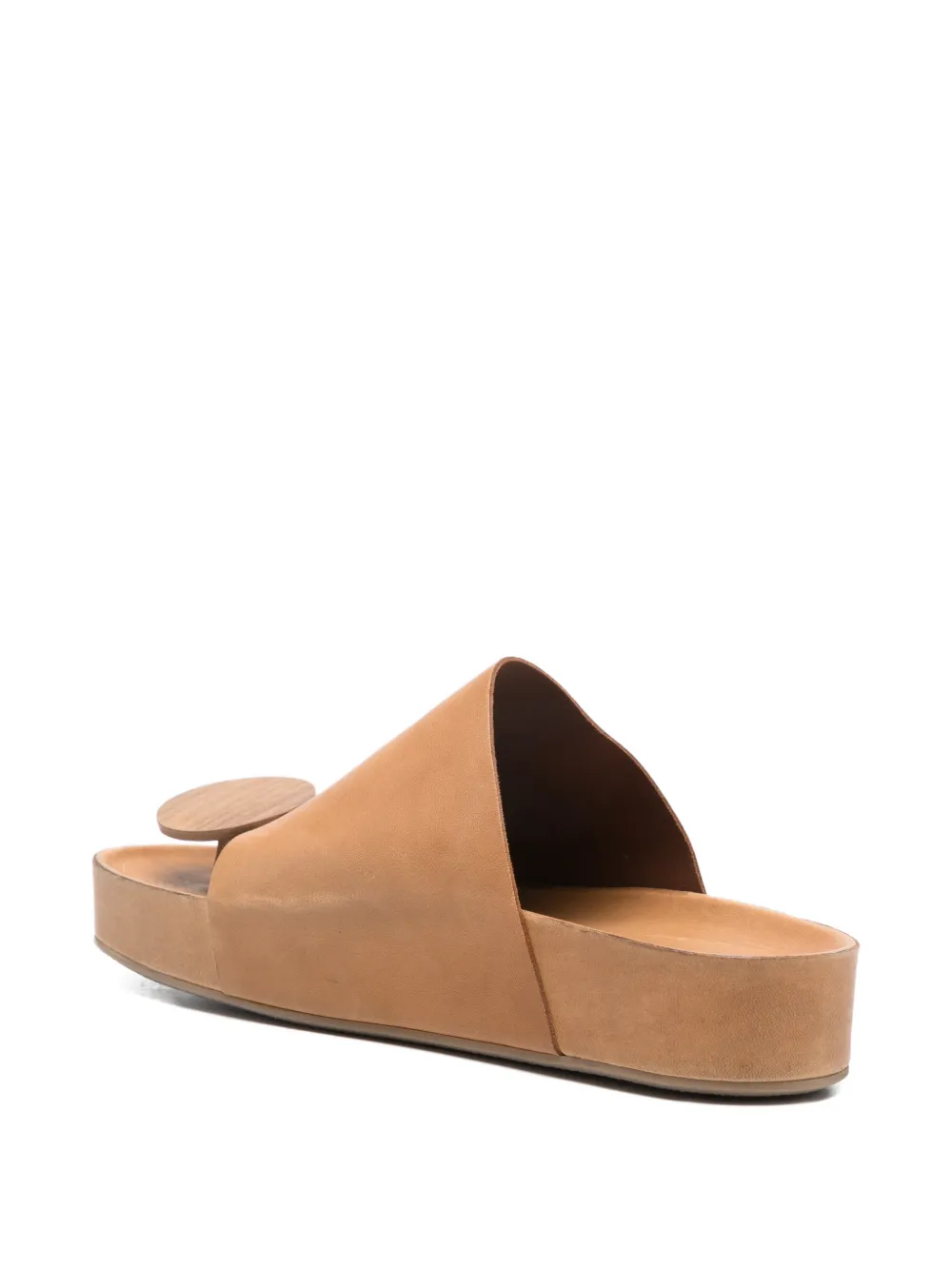 Uma Wang Leren sandalen Bruin