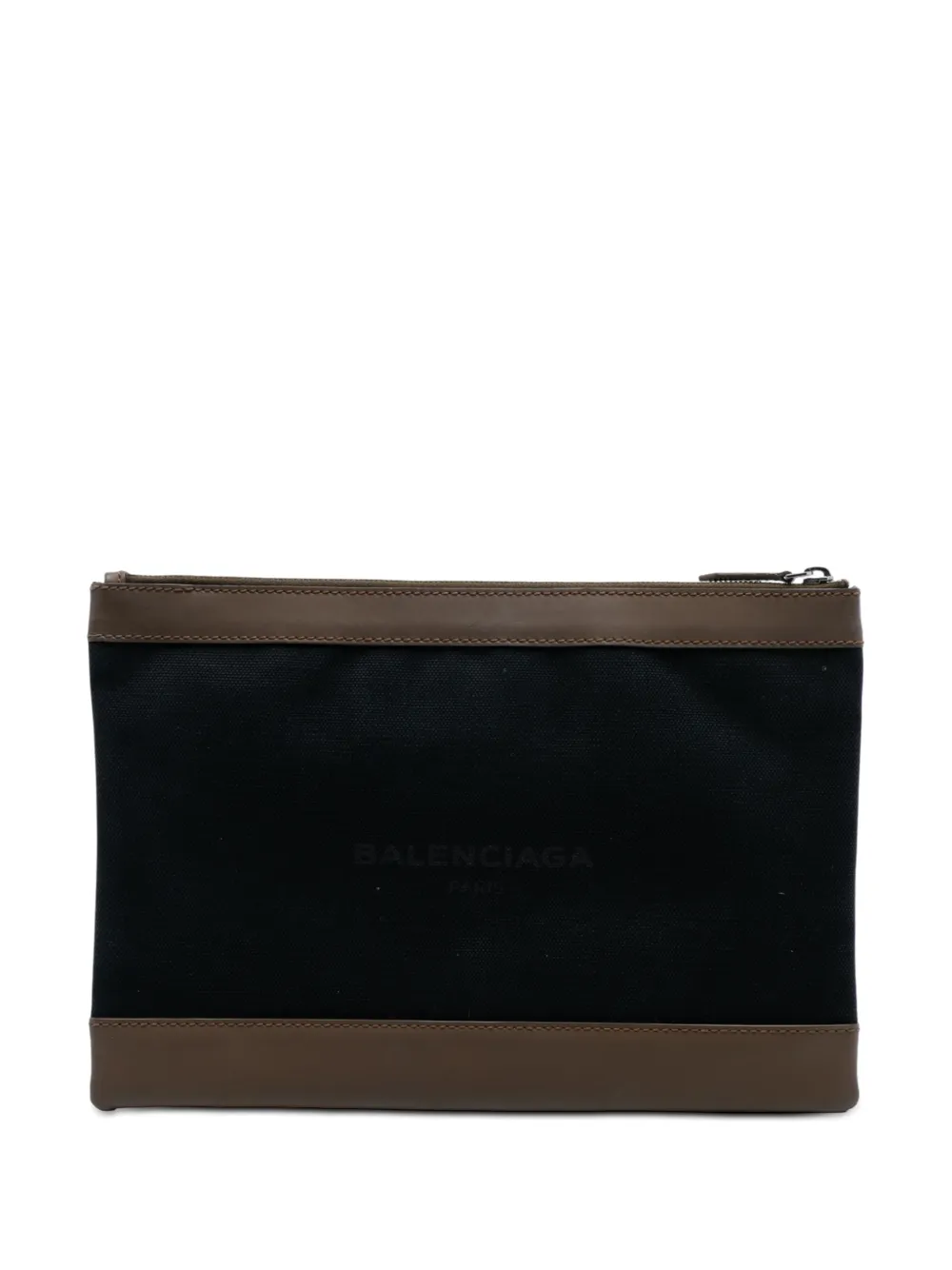 Balenciaga Pre-Owned 2016 Canvas Navy Clip M clutch bag - Nero