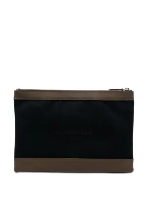 Balenciaga Pre-Owned 2000-2025 キャンバス ネイビークリップ M