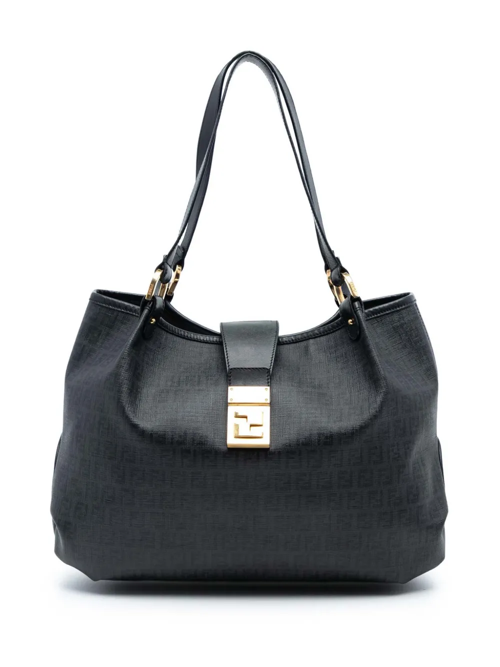 Fendi Pre-Owned 2000-2010 Zucchino Spalmati Chiusura tote bag - Nero
