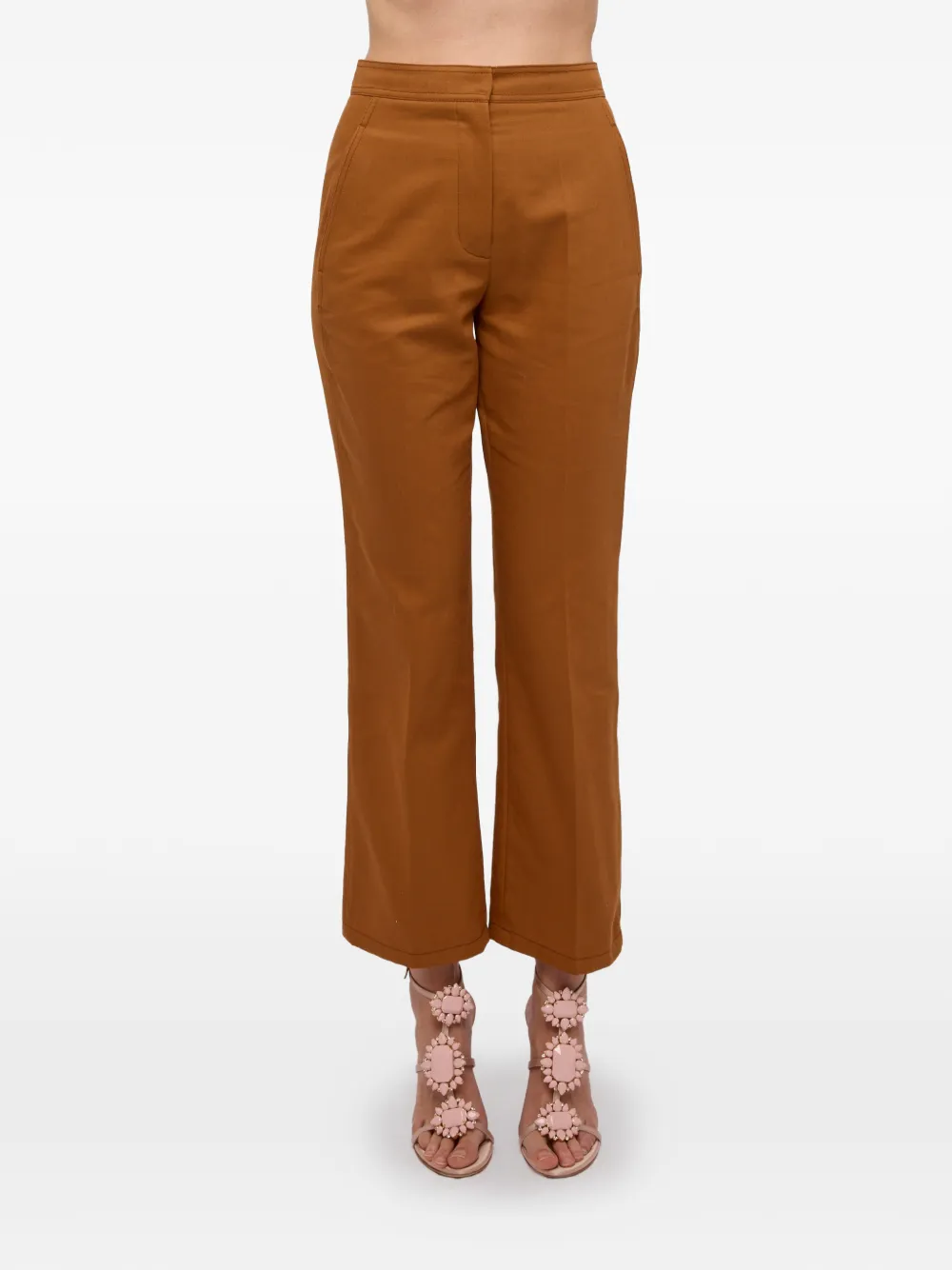 Giambattista Valli concealed-fastening trousers - Marrone