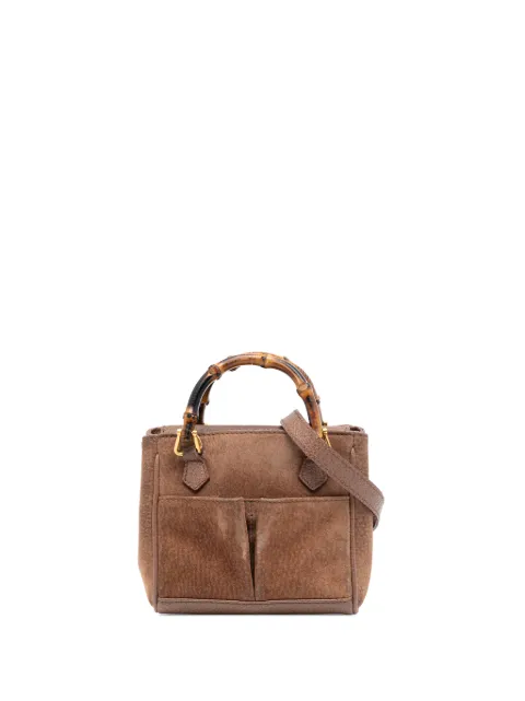 Gucci Pre-Owned 20th Century Mini Suede Bamboo satchel