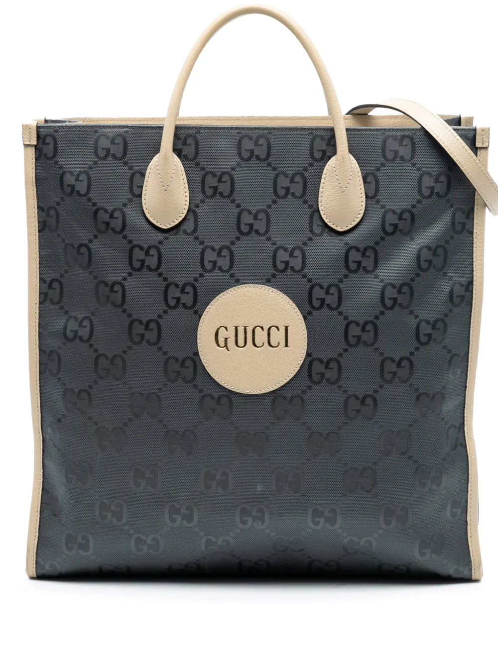 Gucci Pre-Owned 2016-2026 Medium GG Nylon Off the Grid Convertible Tote satchel - Grigio