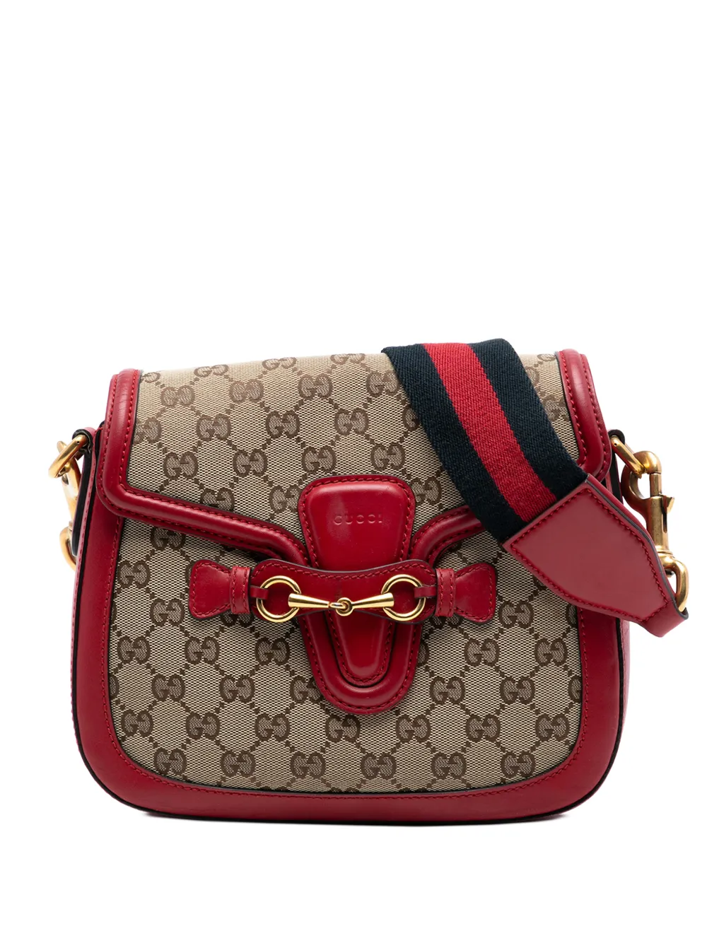 Gucci Pre-Owned 2016-2026 Medium GG Canvas Lady Web crossbody bag - Marrone